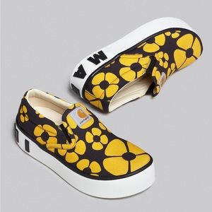 BRAND NEW MARNI X CARHARTT WIP - YELLOW SLIP-ON SNEAKERS IN SIZE EU 41